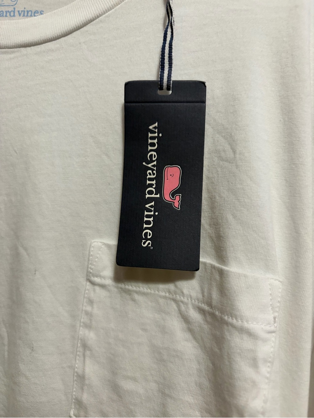 Vineyard Vines Men's White Pocket T‑Shirt - Picture 4 of 5